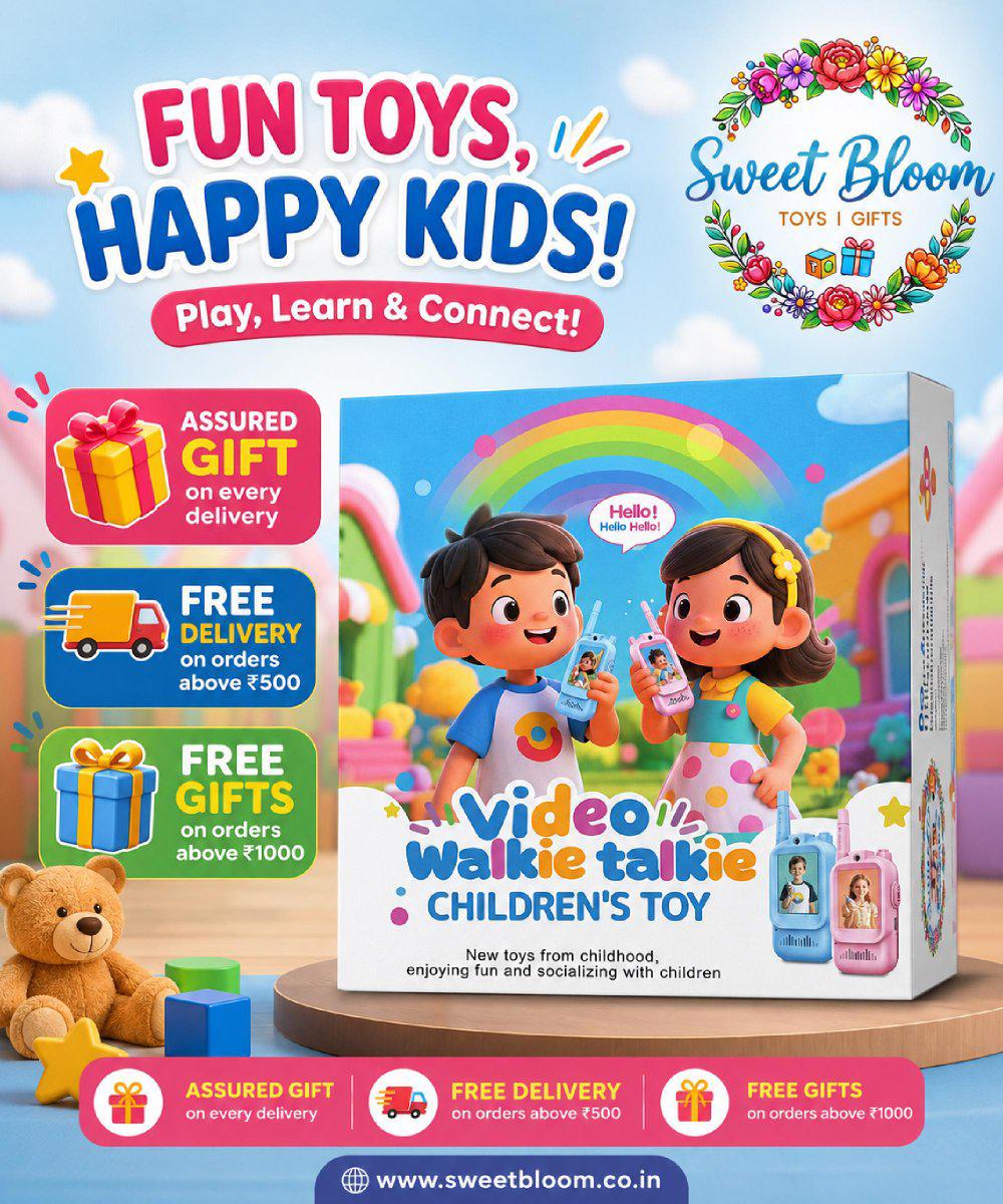 sweetbloomgifts's tweet photo. Video Walkie Talkie Children's Toy – play, learn & connect! 👧👦
🎁 Assured Gift on Every Delivery
🚚 Free Delivery Above ₹500
🎁 Free Gifts Above ₹1000
#SweetBloom #KidsToys #WalkieTalkie #ChildrensToy #PlayLearnConnect #EducationalToys #ToyStoreIndia #GiftForKids #Fun https://t.co/f02EMwhV6x