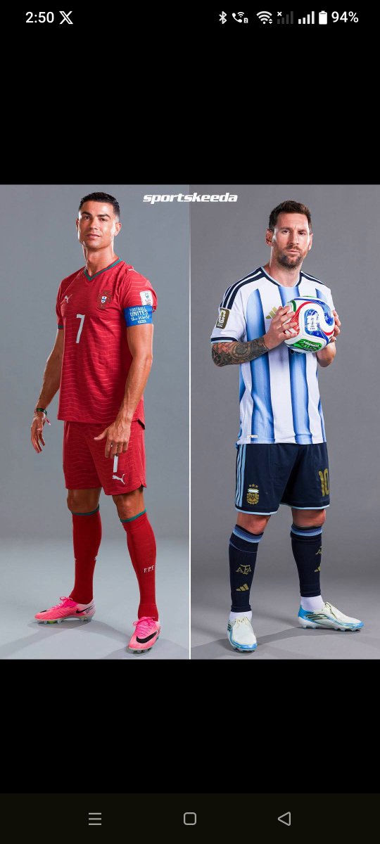 Anasookhan's tweet photo. 𝙊𝙉𝙀 𝙇𝘼𝙎𝙏 𝙒𝙊𝙍𝙇𝘿 𝘾𝙐𝙋? 👑🐐🔥

Cristiano Ronaldo and Lionel Messi pose ahead of their sixth FIFA World Cup. 🤩📸

Two icons. Two legacies. One more shot at football’s biggest prize. 🏆✨🌎

#cristianoronaldo #lionelmessi #fifaworldcup #wc2026 https://t.co/E1n9KbiqGO