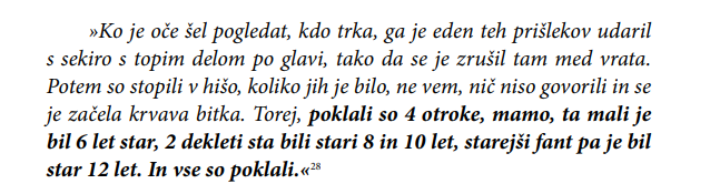DrustvoHudajama's tweet photo. POKOL JAKOPINOVE DRUŽINE
V noči od 21. na 22. april 1942 so partizani v Ponovi vasi pri Grosuplju na grozovit način umorili 6 članov Jakopinove družine: 44-letnega očeta #Jožeta, 39-letno mamo #Marjeto, 18-letnega sina #Jožeta, 17-letno hčerko #Anico, 11-letnega #Vinka in 6-letnega #Štefana. Hkrati z mamo Marjeto je ugasnilo tudi sedmo življenje, ki ga je nosila pod srcem.
Zakaj so se partizani tako kruto znesli nad celo družino in niso prizanesli niti noseči materi in ne otrokoma Vinku in Štefanu?!
Pričevalec #Janez Javornik je videl, kako je po izvršenem pomoru iz Jakopinove hiše kri tekla na cesto, kar ga je zaznamovalo za vse življenje. Po njegovem pripovedovanju so morilci prišli ponoči in začeli razbijati po vratih. O tem, kaj se je nato dogajalo, pa je povedal:
https://t.co/8atXdtgN8t