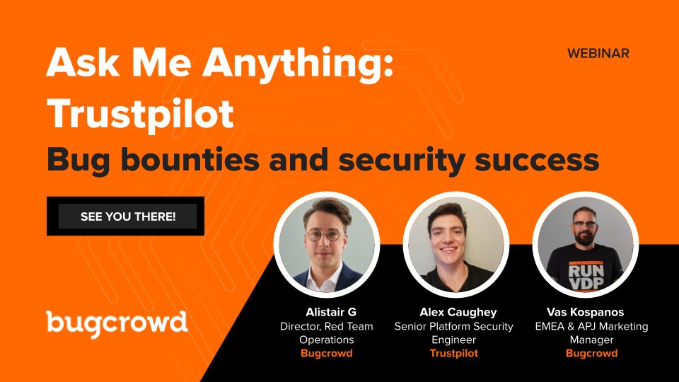 Bugcrowd's tweet photo. Most security teams have plenty of findings. What they need is confidence in what to fix first. 

That’s where a mature bug bounty program starts to look different. Not as another stream of tickets, but as a way to bring trusted hacker insight into the places your team needs more visibility 🤏🥽

Join our live AMA to hear how Trustpilot thinks about program maturity, better hacker engagement, and turning vulnerability discovery into business-ready action.

We’ll talk through how the right program helps teams move from more findings to better decisions.

🗓️ July 1
🕙 10:00am BST

Add it to your calendar: https://t.co/GUsTEFrve1