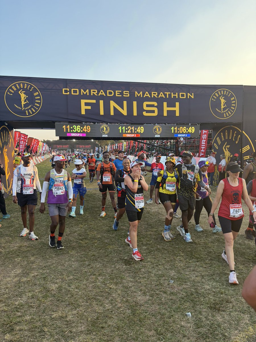 RoryPetzer's tweet photo. Long post alert: CHAMPIONS! It is impossible to put into words how incredibly fantastic and delicious yesterday was. 

I had the BEST TIME as part of the @ComradesRace commentary team, on the ground getting into the heart of the runners and the race. There were lots of tears along the way and especially at the end. And some of the runners cried too! 

Thank you to all the runners who spoke to me and opened up so honestly about their reasons for running this race. It was an honour to run / walk beside you and chat. 

Comrades Marathon is unbelievable in how it brings us all together. Strangers screaming and shouting and crying for strangers, friendships made on the road, dreams realised and even some crushed. 

I had so much fun yesterday it’s going to be difficult to run it next year. Maybe the solution is to run it with a microphone and get those beautiful stories as I run. 

WHAT A DAY. 

One man, Colin, who had just finished his 44th Comrades Marathon said, “If South Africans and South Africa could be like this every day, where we all love and support each other no matter who we are and what country we come from, it would be the best place on earth.” 

Congratulations to every single runner who lined up at the start yesterday. Just qualifying for this beautiful monster is a lot. 

Let’s do it all again next year! 

South Africa, I love you. 

❤️❤️❤️🇿🇦🇿🇦🇿🇦🏆🏆🏆