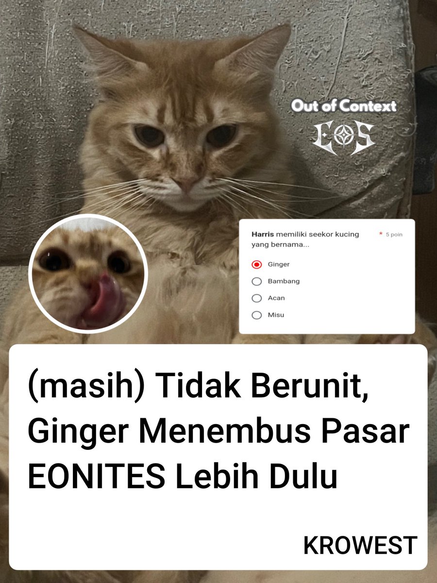 KrowWest's tweet photo. Perkembangan karier Ginger terus menunjukkan tren positif. Sementara itu, pihak terkait masih belum memberikan komentar.

first, the cat. we are monitoring the situation closely.

-🍵 https://t.co/mD36HnE48S