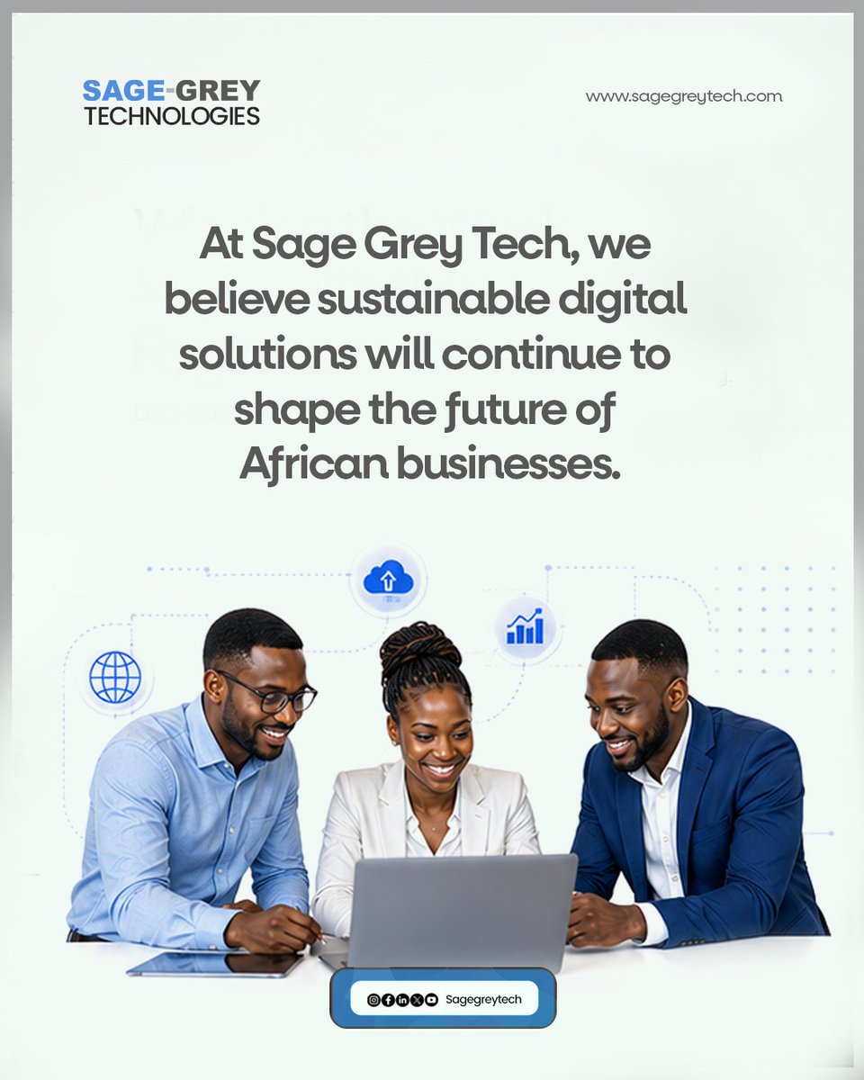 sagegreytech's tweet photo. Nigeria’s digital economy has the potential to transform every sector of our economy.” - Dr. Bosun Tijani
🚀How do you think technology is changing the future of businesses in Nigeria and Africa? Let’s discuss in the comments. 👇
#SageGreyTech #DigitalTransformation https://t.co/6ODpHVkKWg