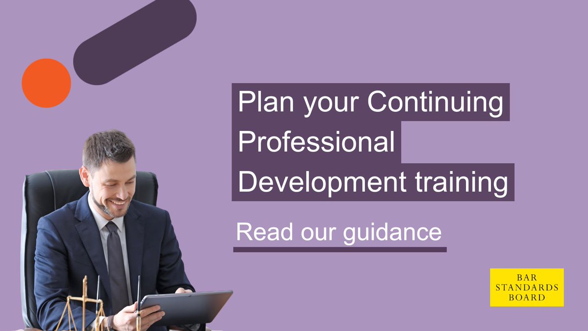 barstandards's tweet photo. Our guidance supports you to meet your CPD obligations and demonstrate good practice.

Read the guidance: https://t.co/l7lHOuHrZ6 

#CPD #Barristers #ProfessionalDevelopment https://t.co/9Y9yQVB8Sg