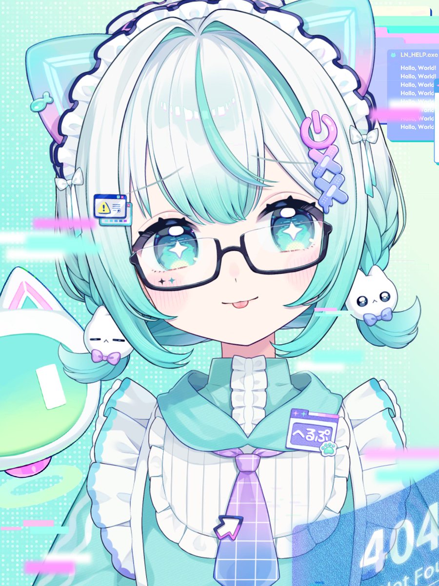 LN_Help_exe's tweet photo. ���うぎり高校の電子生命体ライフナビ
LN_へるぷ.exeだよ〜
へるぷちゃんって呼んでね

16日に頑張って作った横動画UP！
19日には初配信があるよ！

人類ならびに人外の皆様も、
フォロー&amp;チャンネル登録してお待ちを〜 https://t.co/EpddwStJaV