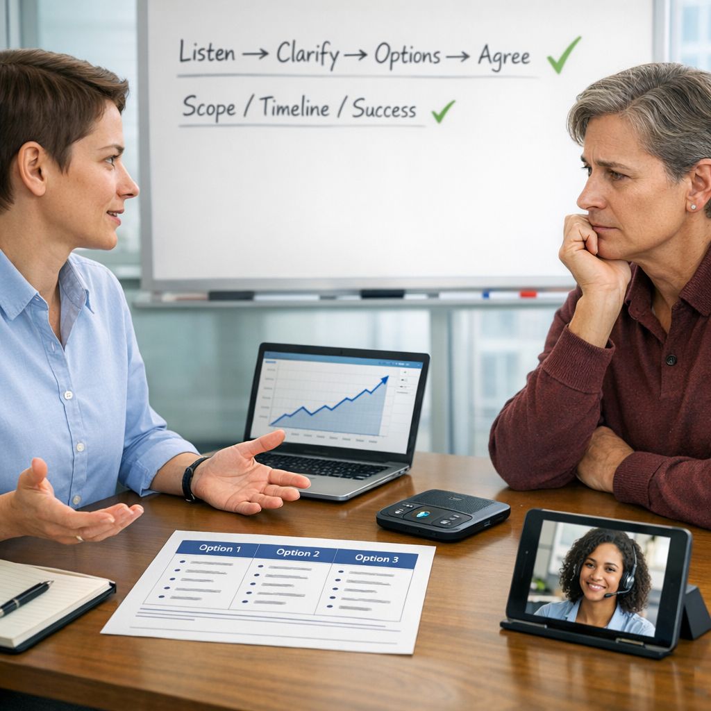HBnFBs's tweet photo. Today's #HBnFBS Daily #TopRanked #JobInterview Q&A Time , How to crack the Question: **“Tell me about a time you handled a difficult stakeholder or customer—what did you do and what was the outcome?”**

A great answer to this Question is: 

1. **Set the scene + show empathy and clarification:** Briefly explain the situation, acknowledge their concerns, ask targeted questions to understand the real issue, and confirm expectations (scope, timeline, success criteria).

2. **Explain the actions you took (communication + problem-solving):** Share how you stayed calm, aligned on priorities, proposed options with trade-offs, communicated updates, and involved the right people early to remove blockers.

3. **Close with measurable results + what you learned:** State the outcome (e.g., issue resolved, relationship improved, time/cost saved), and add one lesson you now apply (e.g., document decisions, set checkpoints, confirm requirements upfront).

#InterviewTips #CareerAdvice #JobInterview