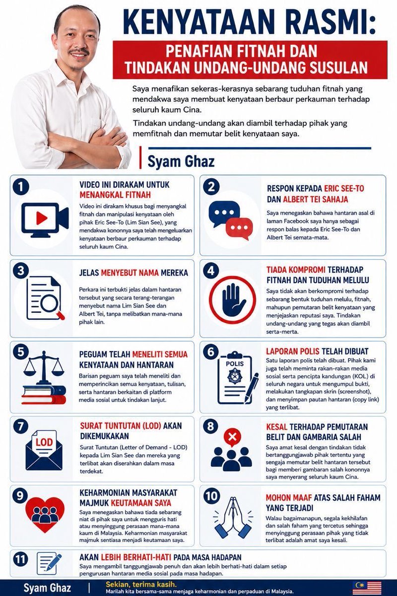 ReadAziem's tweet photo. KP JKOM memberi kenyataan rasmi penafian fitnah dan tindakan undang-undang yang akan dibuat oleh beliau https://t.co/i5KsrGrpPe