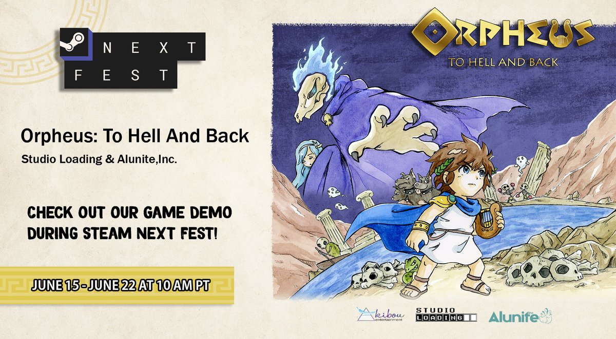 alunite_inc's tweet photo. Orpheus: To Hell and Back is a classic GameBoy-style action-puzzle game featuring music and Greek Mythology!
Try the demo right now at #SteamNextFest! 👉
🕹️ Play the demo & wishlist today!
👇 Links and info below 👇
#gamedev #indiegame #pixelart https://t.co/vzNLLohA5Z