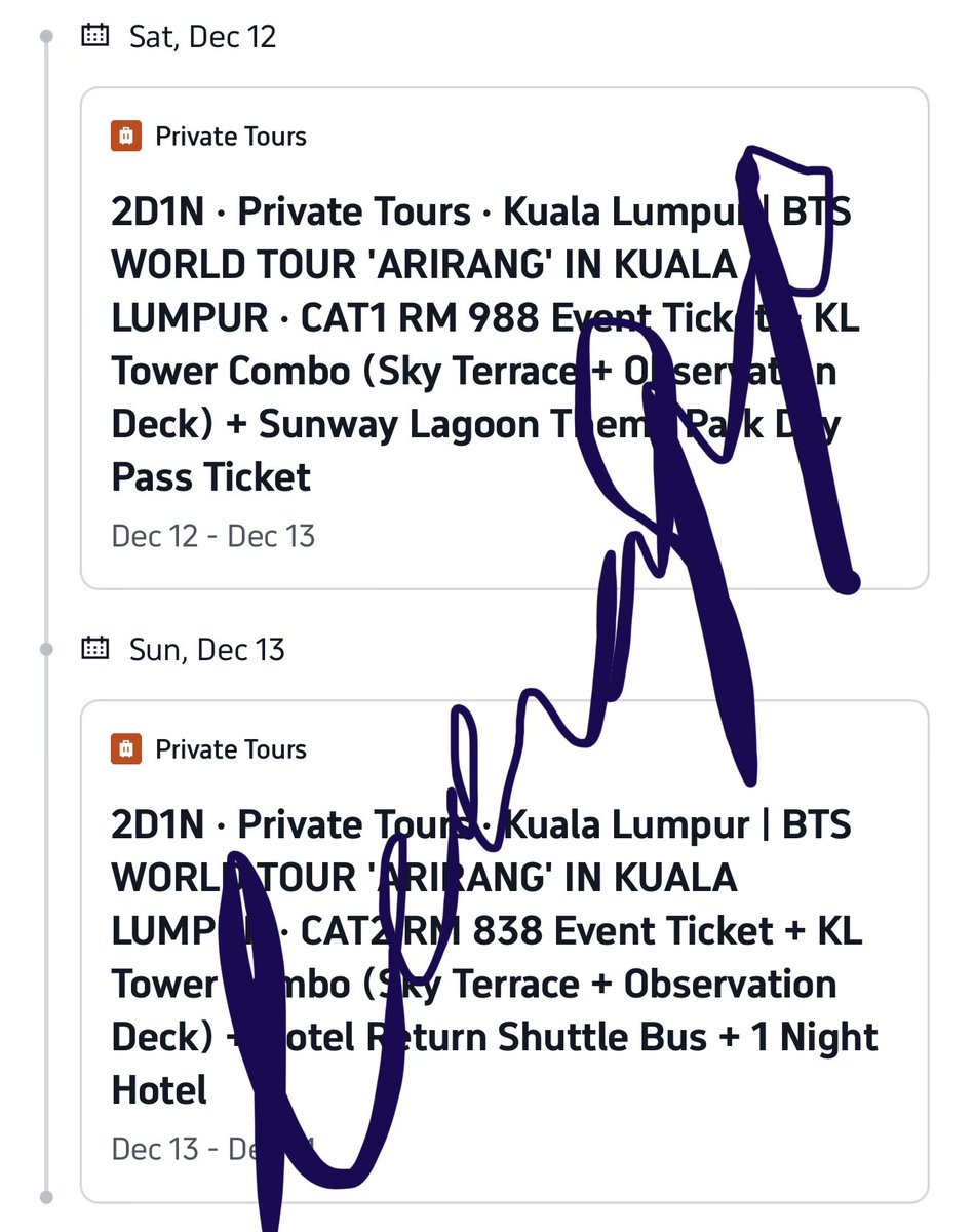 leena94's tweet photo. interest check first as I’m planning to let go one of the package as it clashes with Hyrox Malaysia. I’ll update whether I’m letting go of D1 or D2. Anyone interested then I can hold for u first.

#WTS #BTSinKL #BTS_ARİRANG https://t.co/sRHClC4nst