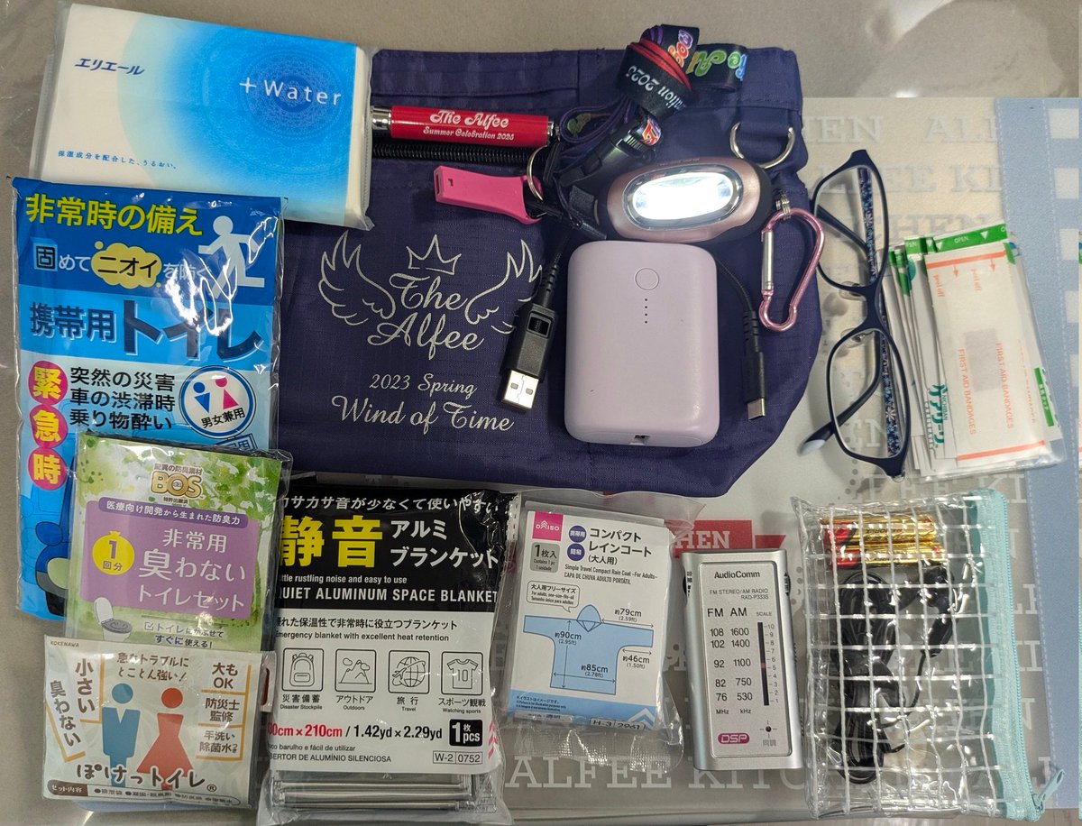 Return1989's tweet photo. いつも使ってる3年前のグッズ😎🤓👸バッグインバッグは小さいポケットがたくさんあるのでポーチを使わなくても災害時に命を守り家に帰るためのグッズが全部入った🫡ちなみにワタクシが尊敬して止まない備え防災アドバイザー高荷さんがお勧めする欲張り大富豪セットを参考にした😆
#アル中防災部 https://t.co/uvZ2bjRl3R