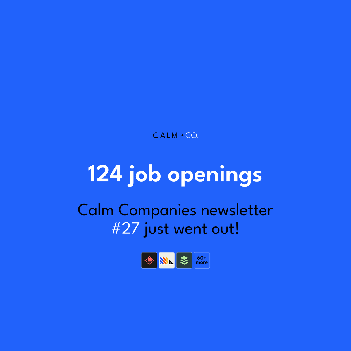 RaulOnRails's tweet photo. Just sent out the Calm Companies newsletter #27 with a total of 124 job openings.

Haven't gotten to add more companies to the list yet because I'm mostly focused on building a cabin in the mountains. Hope to have some great new additions 2 weeks from now. Stay tuned!

If you're tired of working at a company that burns people out, subscribe to https://t.co/PDwfy8oRpt