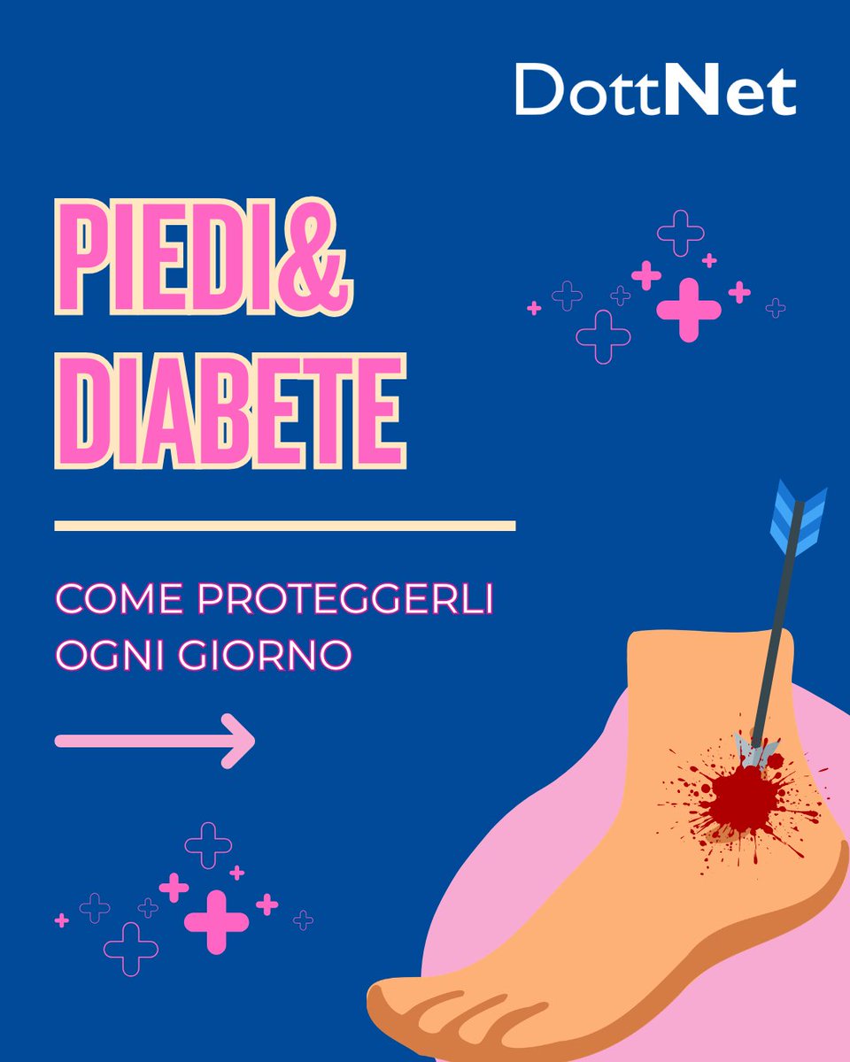 DottNet's tweet photo. Se soffri di #diabete, il tuo medico ti avrà sicuramente suggerito di tenere d'occhio i tuoi piedi. Questo perchè il diabete può renderli più fragili e meno sensibili, aumentando il rischio di piccole ferite.

👉https://t.co/T8fp44pl4w

#dottnet #diabete #piedediabetico https://t.co/gWv4jWYtBV
