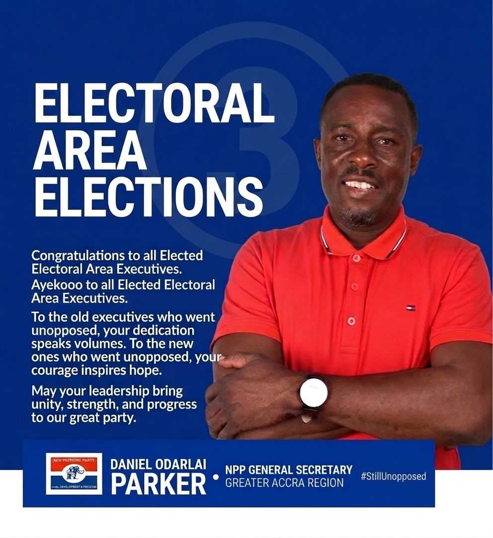 ohene_manuel's tweet photo. Congratulations to all Elected Electoral Area Executives.

To the old executives who went unopposed, your dedication speaks volumes. To the new ones who went unopposed, your courage inspires hope.

May your leadership bring unity, strength, and progress to our great party. https://t.co/iLzF8Camsu