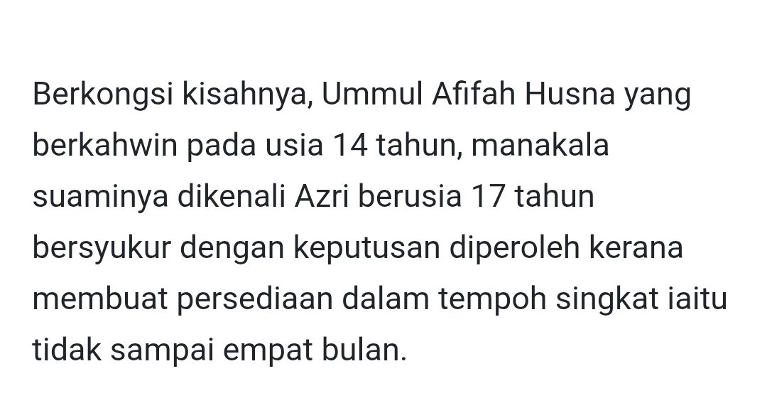 ArcheType306's tweet photo. @eddienglfc @secebisan Child marriage I meant is between ORANG DEWASA and kanak-kanak bawah umur. Link yg u bagi ni couple dua2 bawah umur. Setiap negara ada culture mereka sendiri yg mix dgn agama. Pergilah travel tengok. Rakyat nak mohon tauliah pun susah, senang2 je nak bagi kat org lain. https://t.co/ibpue8IMAQ