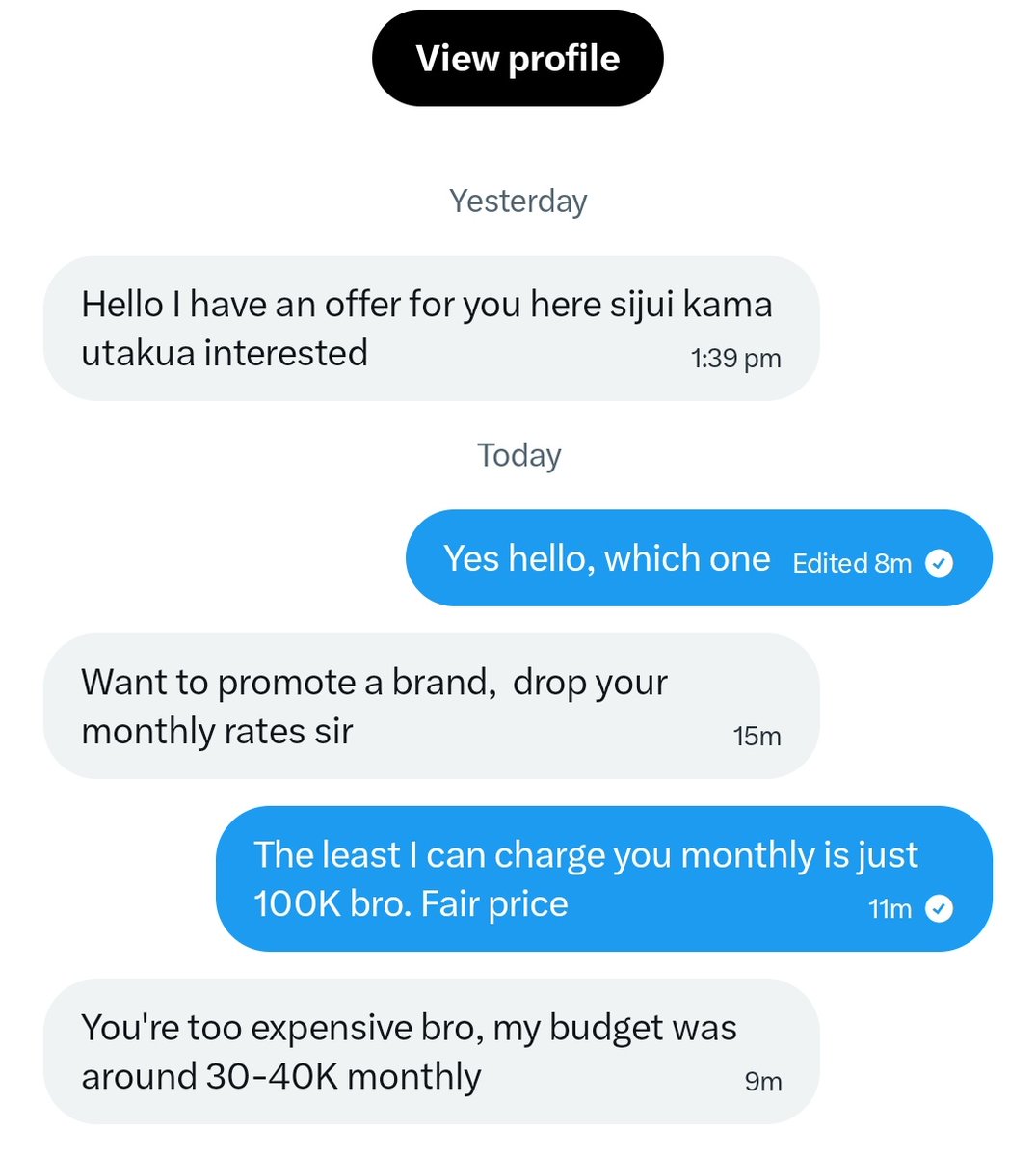 bozgabi's tweet photo. Mnakuanga na mchezo sana nowdays, kama huwezi nilipa atleast 100K monthly nikumarketie brand, wacha ikae, heri niinvest farming huku twitter mahali niko sure biweekly nalipwa 50K+ https://t.co/0gkmBdzkqY