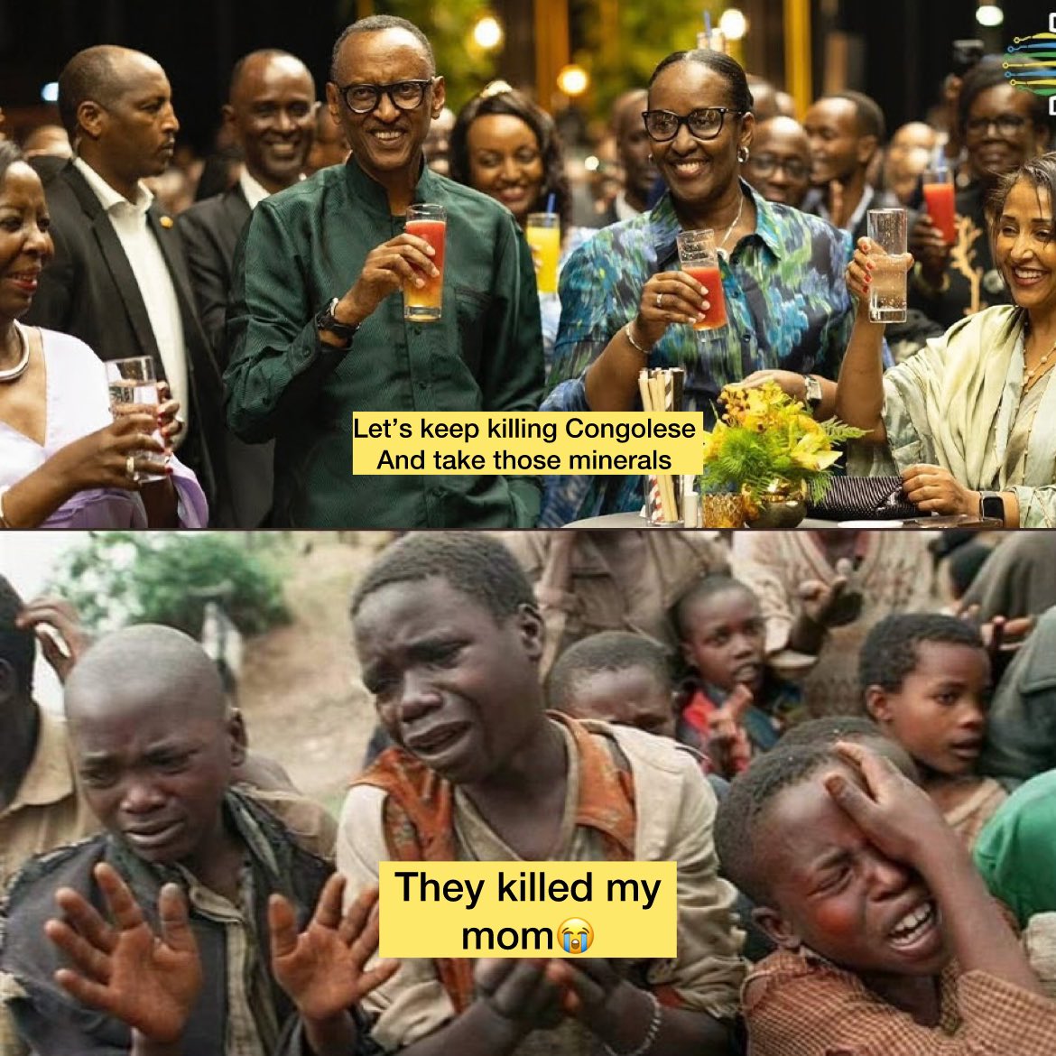 africans816671's tweet photo. We’ll never forgive Paul Kagame and the people that are supporting him. Our brothers and sisters are dying in eastern DRC because of his soldiers. Our children are left abandoned because of this war. The pain I feel when I see Rwandans celebrating while their brothers in the RDF are raping and abusing our fellow Congolese kills me and breaks my heart.