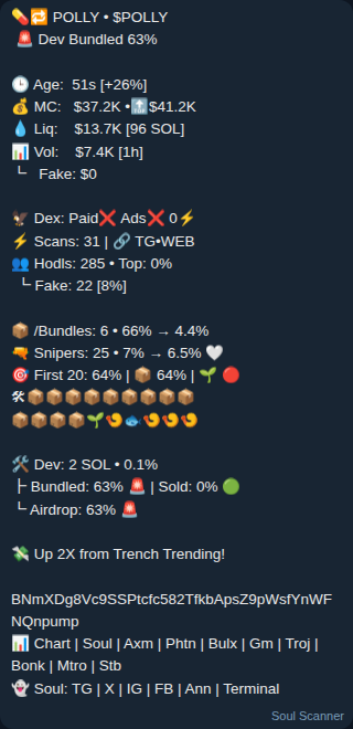 NoirVectorX's tweet photo. ❌ $POLLY

data doesn't look clean. bundle 66%.

ca: BNmXDg8Vc9SSPtcfc582TfkbApsZ9pWsfYnWFNQnpump

https://t.co/id0VmEpPAS https://t.co/JvGCpAqatk