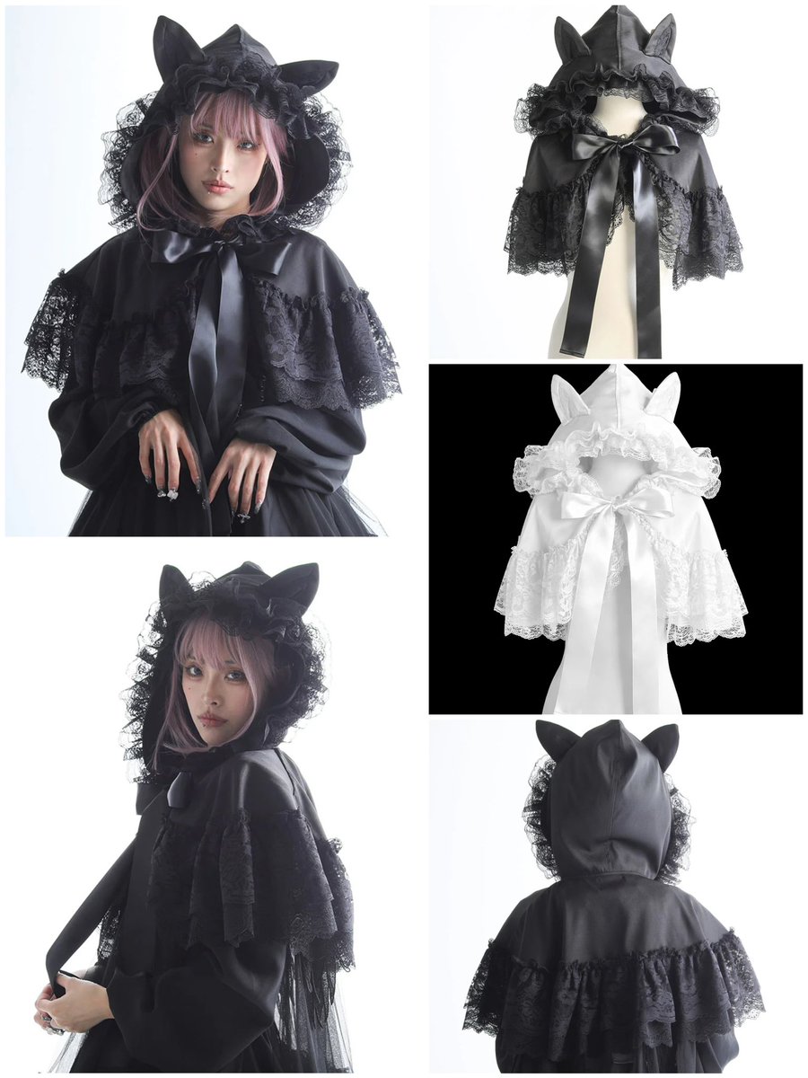 ヘアアクセサリー CAT EAR MINI BONNET / MAJOH ❤︎MINI CAT EAR FRILL CAPE❤︎ 猫耳が可愛いミニケープ