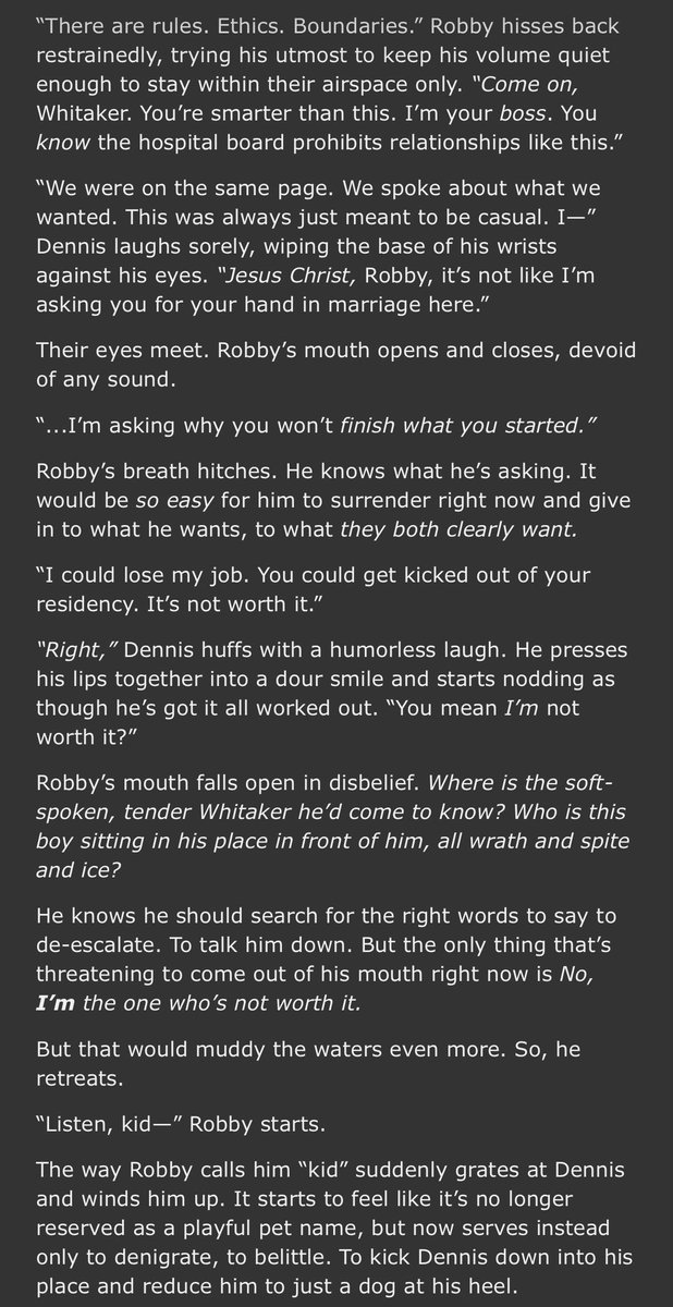 whitsant0s's tweet photo. still one of my fave angsty scenes from early in my fic. pushy dennis pathetic robby yum #hucklerobby https://t.co/GoxYDAkQGT