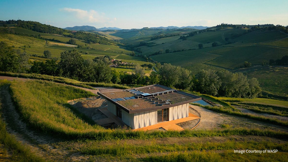 ArchDaily's tweet photo. Shamballa, an 8-hectare open-air laboratory and research site dedicated to sustainable living and advanced architectural 3D printing, was inaugurated on June 8, 2026, in the hills of the Emilia-Romagna region in northern Italy. 

The project is a collaboration between WASP, a 3D printing technology company, and Olfattiva, an aromatherapy and botanical perfumery company, hosting a makers laboratory, a medicinal botanical garden, and "Itaca," a self-sufficient farm built using 3D printing.

Follow the link to read more about this topic: https://t.co/DFXHjsd1yI