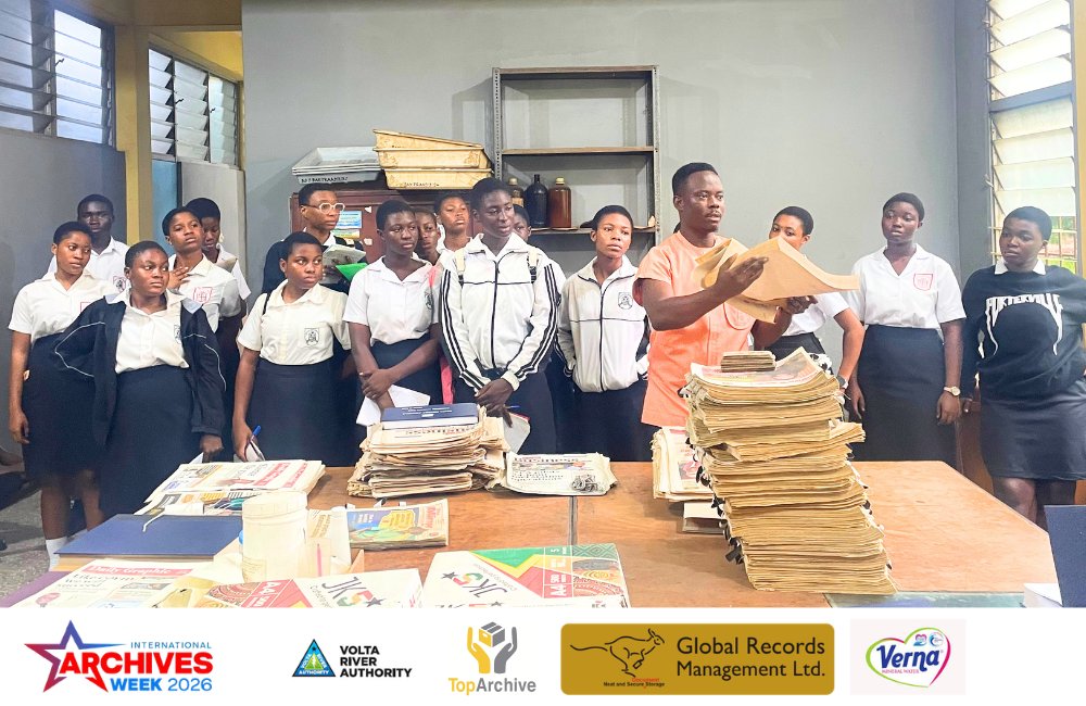 Praad_Gh's tweet photo. We were pleased to welcome students from Accra High School to PRAAD during the Institutional Tour Day of International Archives Week 2026. The visit offered valuable insights into the importance of archives in preserving Ghana's history and heritage.

#IAW2026 #PRAAD #AccraHighSchool
