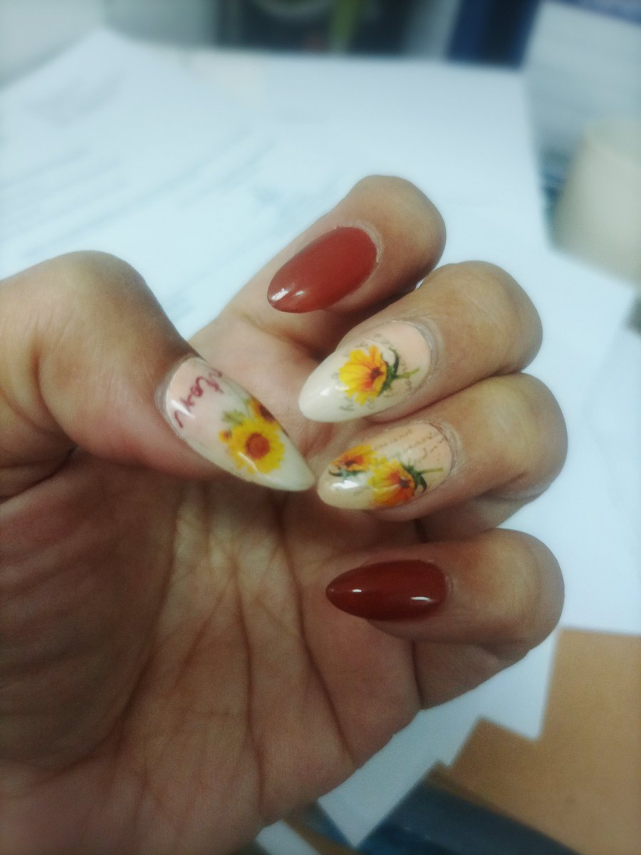 crocheria's tweet photo. June's nails. I need to do better on the manicure/cuticle works.. https://t.co/MHs2MSUlMg