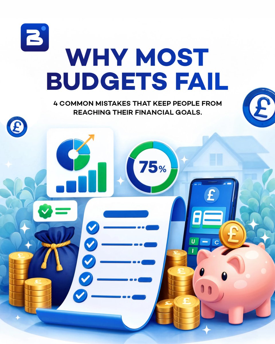 BudgPal's tweet photo. People don't budget because they love spreadsheets.

They budget because they want:
More control
Clear financial goals
Emergency savings
Financial growth
Less money stress

Budgeting isn't about restriction.
It's about giving every pound a purpose.
#Budgeting..Check the comments. https://t.co/vriwKY52sm