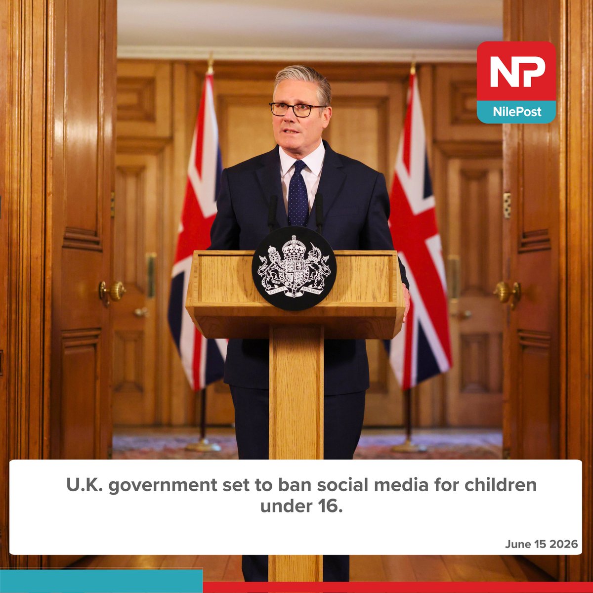 nilepostnews's tweet photo. U.K. government set to ban social media for children under 16.

#NilePostNews https://t.co/RjS07X9439
