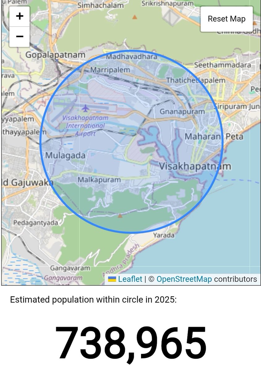 Suryateja_23's tweet photo. GVMC area  682 km²
GHMC area: ~650 km² 
Jubilee hills madhapur estimated population 5.6L .
Vizag  only airport chuttu unna areas population 7.38L 
A bokka telidu Niku nuv oka cm vi thu @revanth_anumula https://t.co/GCCQqc4MHs