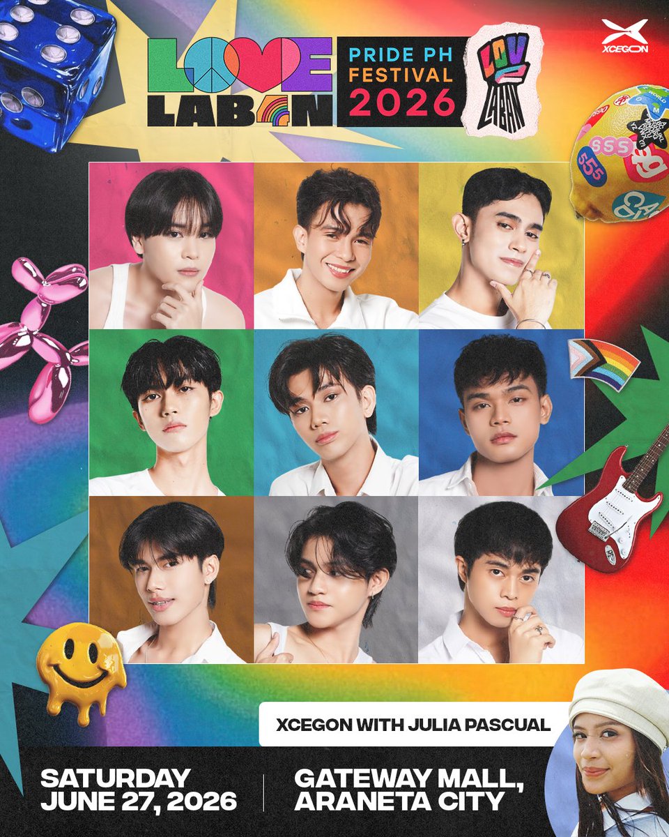xcegon's tweet photo. THE SECRET IS OUT π€«π
See you at #LoveLabanSaAraneta2026 on June 27 at Gateway Mall, Araneta City! β¨
Bring your flags, your friends, and your loudest cheers.
#XCEGON #LoveLab4n #JuliaPascual #PridePH https://t.co/qcn7Hhrm4K