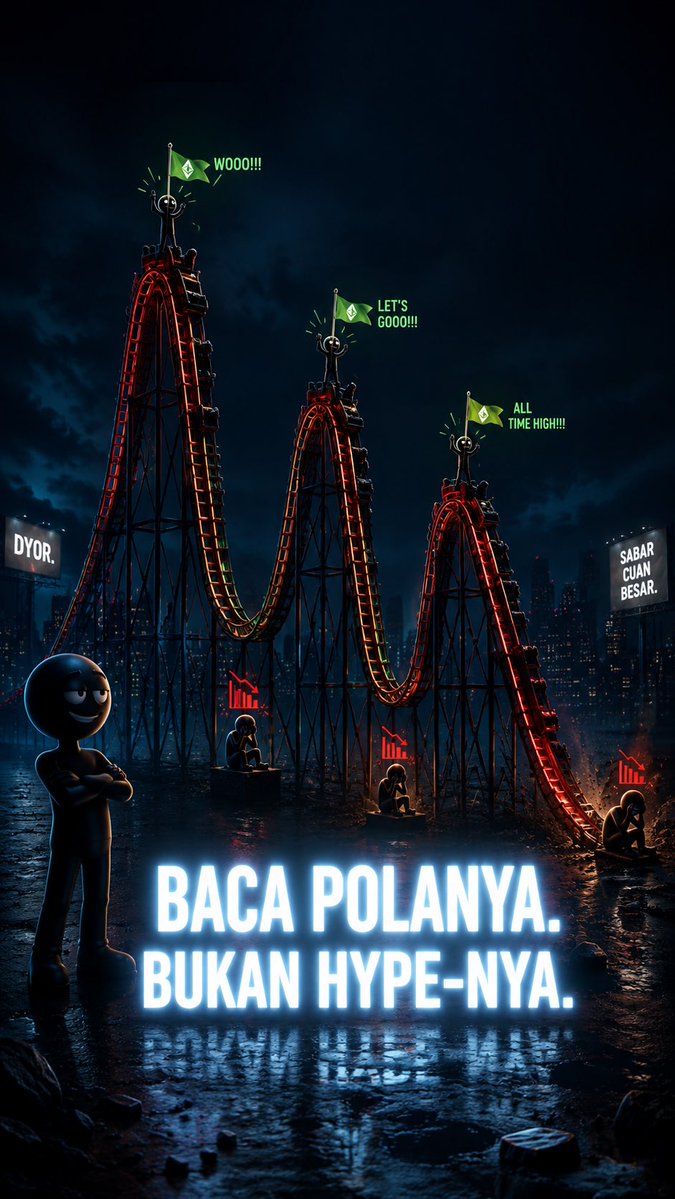 indungg's tweet photo. Di crypto yang kalah bukan yang telat.
Yang kalah yang terburu-buru.
siren-2:native 

“Save ini.
Buka lagi waktu candle 4H close.
Follow untuk updatenya. 🔔 https://t.co/tqqY14g8W6