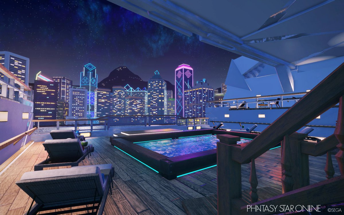 PSO2_himek's tweet photo. 椎名さんの「客船の大都市夜景」訪問してきました
とにかく夜景がすばらしい、水面に映る明かりもとてもリアリティあって綺麗でした🙏
簡単撮影で背景をぼかすとすごく雰囲気でて良いです✨

#クリエイティブスペース https://t.co/uRs3uVwOYV