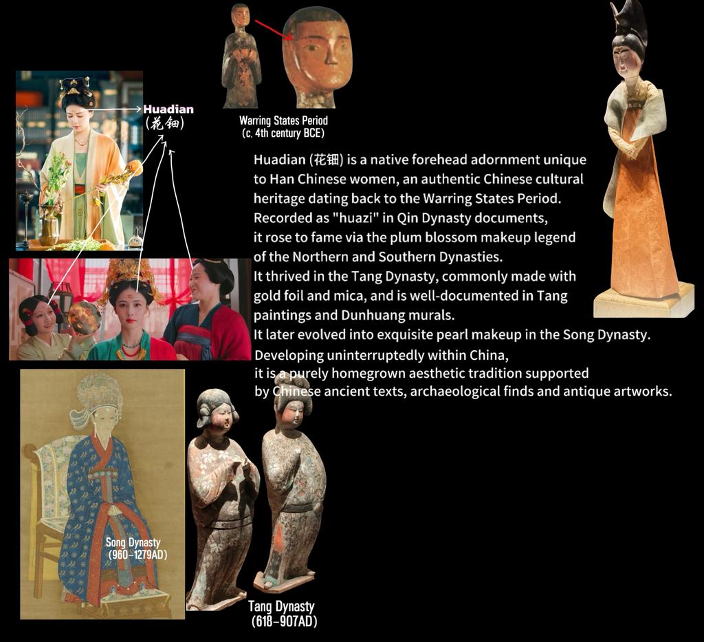 patricimanhua's tweet photo. Huadian (花钿) is a traditional forehead adornment originating from the culture of Han Chinese women － an authentic Chinese cultural heritage dating back to the Warring States Period.
#TheFirstJasmine #Bailu #Yangzi #FlourishedPeony #HanFu https://t.co/RYUozNAdOu