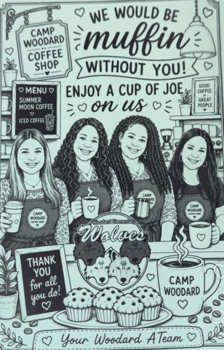 ToyGrowsGreen's tweet photo. 🎉BIG ups to @conniescustard and @SummermoonCB for the generous donation to the @WoodardCFISD summer school staff! 🍦☕️🫐 And thanks @SauerCatherine for baking delicious muffins to go with the coffee🍦☕️🫐 https://t.co/DlO69M7XSo