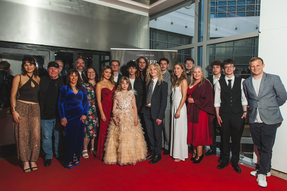 LastDragonUK's tweet photo. The amazing cast and crew of The 13th Child at last nights premiere for The Wicker Children! Our next feature film in edit! An amazing cast as crew from @JamesCrowFilm next film https://t.co/wkX3b3FbOe