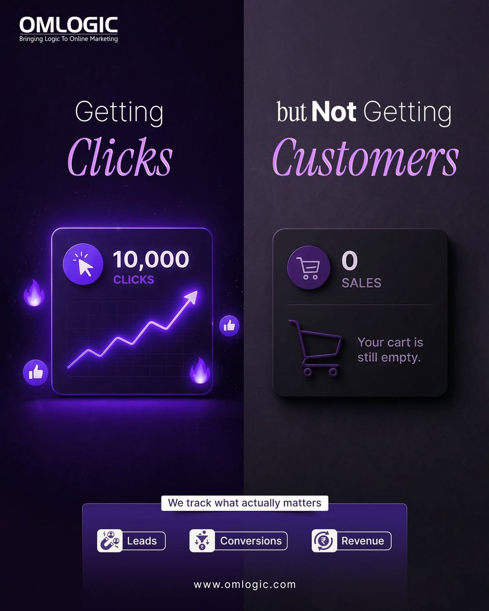 OMLOGIC's tweet photo. Clicks feel good.
Sales feel better.

If your ads aren’t converting,
your money is just… circulating.

We track what actually matters:
Leads. Conversions. Revenue. https://t.co/YWTmsFdaM3