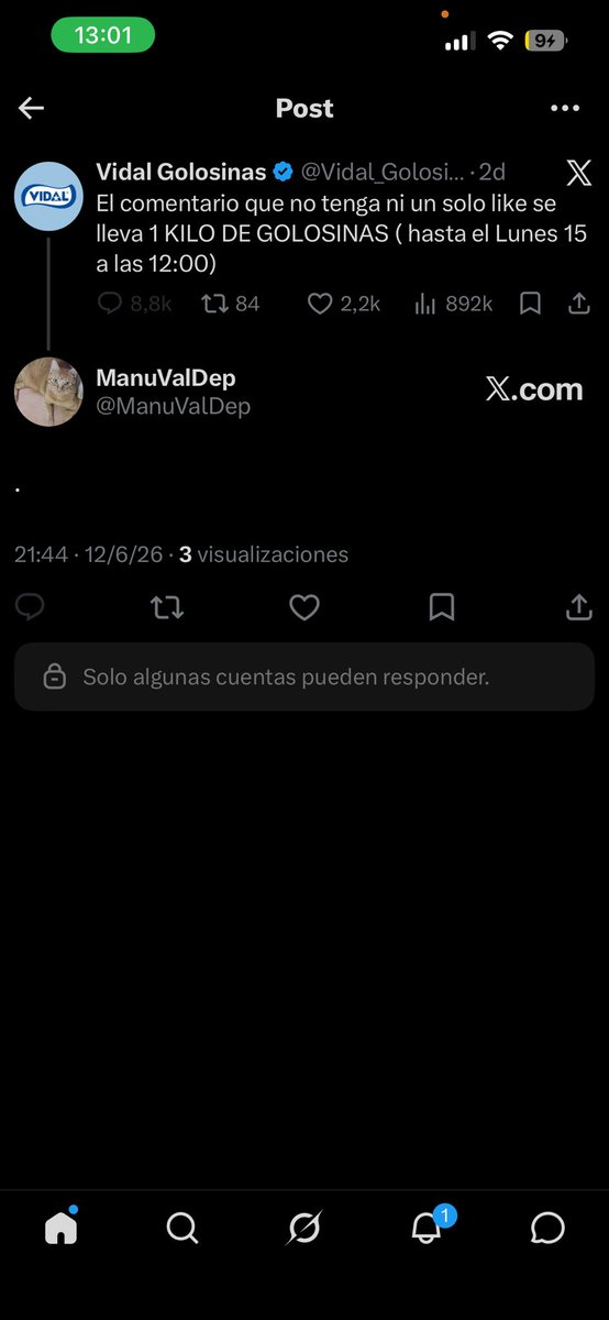 ManuValDep's tweet photo. @Vidal_Golosinas Lo conseguí https://t.co/XxQS33Uoge
