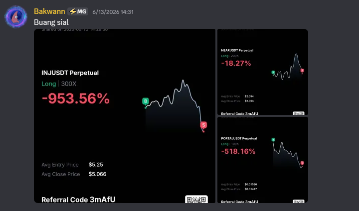 maxgainers's tweet photo. Ga menang doang, namanya komunitas yang penting transparan dan terbuka saling belajar dan grinding bareng , kita juga sering call santai buat bahas setup wkwkwk Bear market kali ini merupakan pengalaman terbaik bisa bersama kalian. loss flex ada win flex pun ada. https://t.co/clnwZIC4Tp