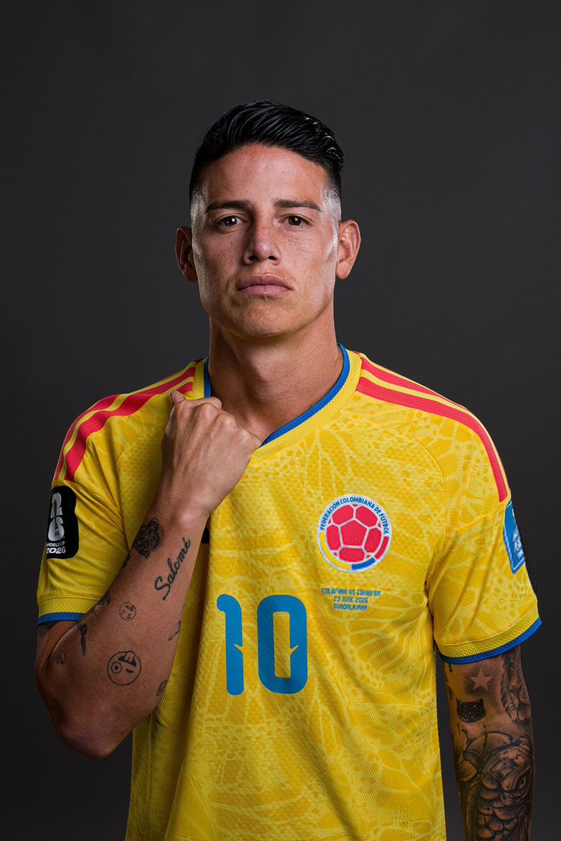 Mugdany's tweet photo. En la Copa Mundial de la FIFA 2026 hay 1248 jugadores, pero a mí solo me interesa uno: el goleador de Brasil 2014 que disputará su tercer mundial con 34 años. Esperando tu turno para verte, James Rodríguez. @jamesdrodriguez https://t.co/enFW4UwxvZ