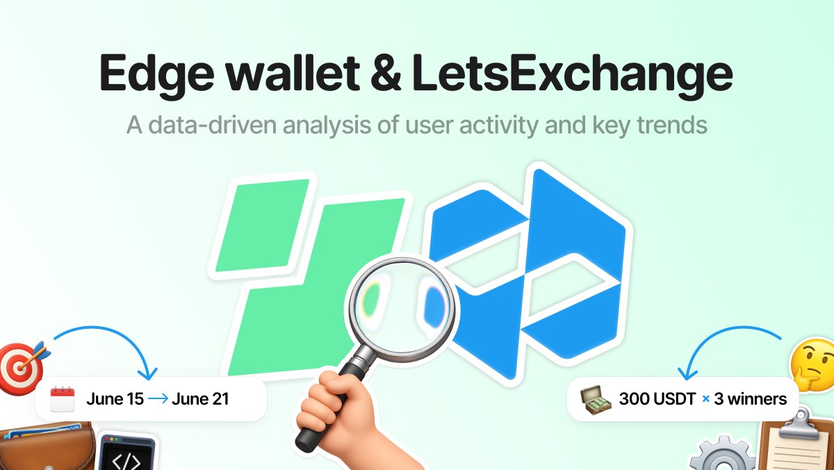 letsexchange_io's tweet photo. 🕵️‍♂️ Edge Wallet × LetsExchange community audit challenge 🕵️‍♀️

Think you're great at spotting what works, what doesn't, and what could be better?

Put your crypto detective skills to work for a chance to win 💰 100 USDT.

We're launching a community-driven audit competition where YOU review both @EdgeWallet and @letsexchange_io based on real hands-on testing.

🏆 Prize pool: 300 USDT
🥇 3 Winners
💸 100 USDT each

📅 Participation period:
June 15–21

📢 How to participate:
✅ Follow @EdgeWallet and @letsexchange_io 
✅ Like + repost this post
✅ Test both products
✅ Publish your review on X
✅ Tag @EdgeWallet and @letsexchange_io 
✅ Use #EdgeLEAudit

📝 Review format
For Edge Wallet:
👍 3 things you like
🔧 3 things you'd improve

For LetsExchange:
👍 3 things you like
🔧 3 things you'd improve

That's 12 total points.

⚠️ Requirements
🔹 Reviews must be based on real product testing
🔹 Threads, long-form posts, videos, and detailed comparisons are all welcome
🔹 All 12 points must be specific, explained, and supported by real testing experience
🔹 Comparisons with alternatives are welcome when backed by real testing
🔹 No generic praise
🔹 No generic criticism
🔹 AI-generated content is NOT allowed
🔹 Screenshots and examples are highly encouraged

🏅 Winners will be selected based on:
🔹 Depth of analysis
🔹 Quality of argumentation
🔹 Actionable feedback for product teams
🔹 Completeness and specificity
🔹 Presentation and readability

⏳ Winners announced within 3 business days after the campaign ends.

No shilling.
No roasting.
Just honest reviews that help build better products.

Ready to audit? 👇