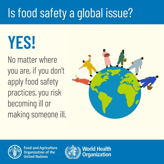 FAOWHOCodex's tweet photo. 📝 | #FoodSafety is everyone's business❗️ https://t.co/GvhNZkIE7V