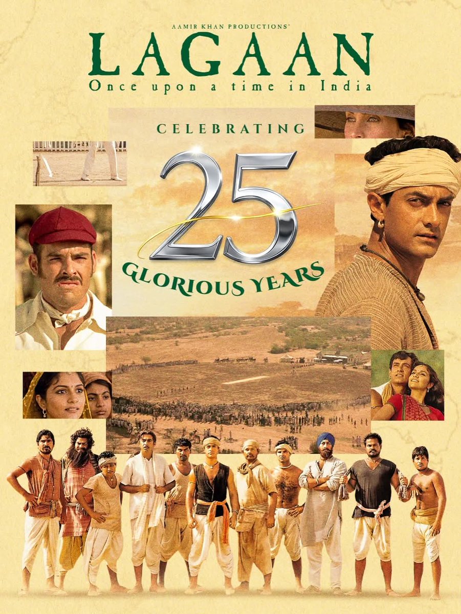 SyedAlhan23's tweet photo. Not just a film. A phenomenon inspired generations 🔥🔥🔥

As #Lagaan complete 25 Glorious years, relive the story of a village that turned a game into battle for dignity, hope, and freedom. 🙏✅💯👑👑

AAMIR KHAN - The Man who is taking this Global Masterpiece Film into a historic nomination for Best Foreign Language Film at the 74th Academy Awards, it became only the third Indian film ever to achieve an Oscar Award Nomination, generating unprecedented international media coverage for Bollywood 💯♥️💞❤️‍🔥

Aamir Khan Defeated Sunny Deol for the Best Actor Trophy at the Filmfare Awards show due to Lagaan critical prestige, The Historical Game-changer Level Acting Performance of Aamir Khan in Lagaan as Bhuvan was Completely Overshadowed Sunny Deol Mass intense role in Gadar Despite a career-best performance 💪💪💪💪

The Most Popular Indian Film Worldwide of All Time Next to Dangal 💯💯💯💥💥💥💥🧨🧨🧨

A Timeless Classic with Unforgettable Songs, Master Level Performance by Aamir Khan and the entire cast, Outstanding direction by @AshGowariker and beautiful Acting by #GracySingh Thanks to AR Rahman also to make All Songs Album at the International Lever and #JawedAkhtar Lyrics was Top Notch GREATEST Reunion create a ICONIC BLOCKBUSTER at the Box Office 🥶🥶🥶🥶

15th June 2001 created history.

#Lagaan refined storytelling and took India to the Global Stage The Craze Among the Classic Audiences was a BEAST at that Time turned Theatre into Stadium and rallies. 🔥🔥🔥🔥🔥💥💥💥💥

Lagaan won Numerous Global Award Total 49 Major National and International Film Awards The Record was Historic 8 National Film Awards, 8 Filmfare, 9 IIfa Awards, 2 Star Screen...etc ✅✨🧨👑👑👑👑

@AKPPL_Official #AamirKhan #25YearsofLagaan