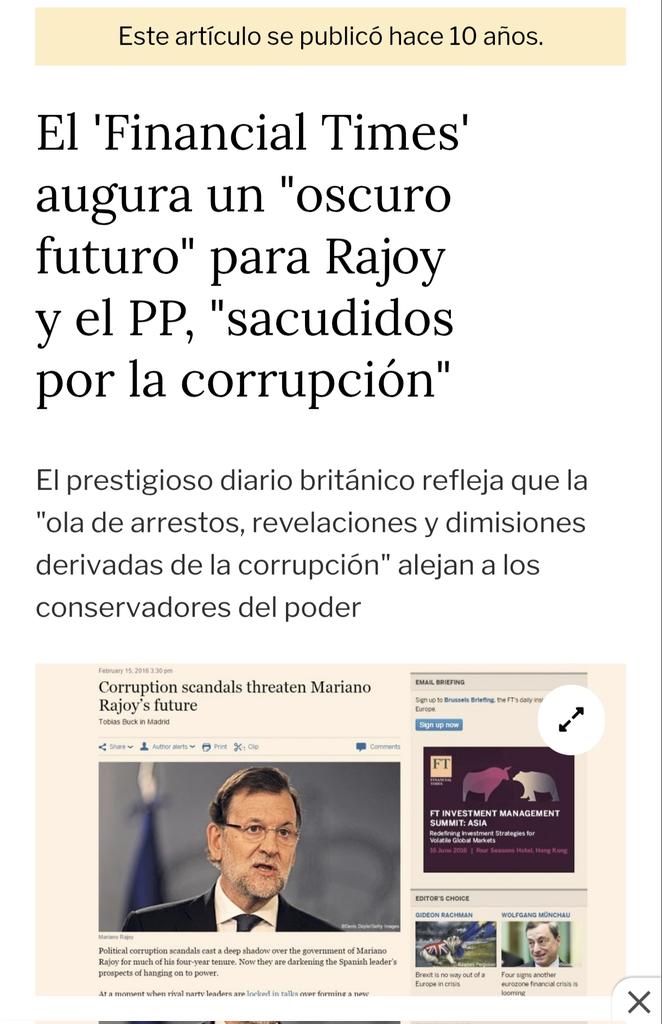 rosamariaartal's tweet photo. Oficialmente cuando gobernó en España una organización criminal fue con Rajoy y así se veía en el mundo entero. Hace falta mucho cuajo para lo que están haciendo ahora los angelitos miembros del PP. El PP de Madrid era una organización criminal en particular. https://t.co/Q2Lgbkty19