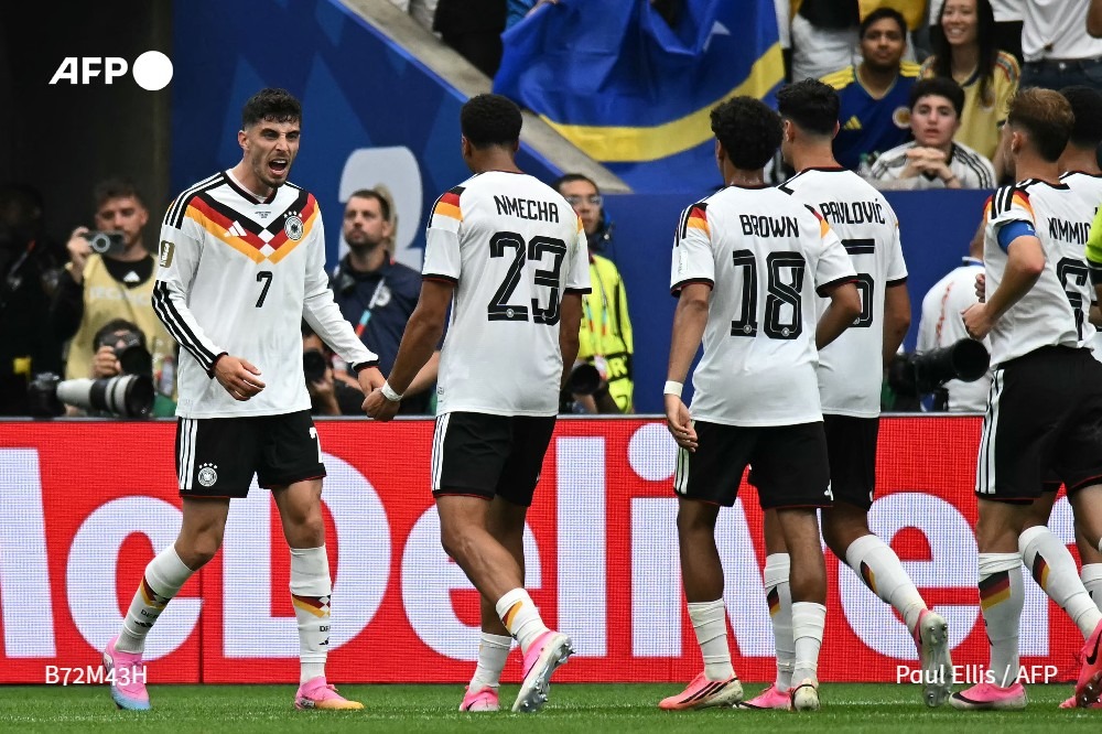 Webb19228's tweet photo. 3️⃣ *Germany thrashed World Cup debutants Curacao 7-1 on Sunday* while *Japan fought back twice to grab a 2-2 draw with the Netherlands* as Iran made their long-awaited arrival in the United States with a call for unity.
 
⚽ 🏆 🇨🇼 🇩🇪 🇮🇷 *Curacao made a bright start against four.. https://t.co/vY5Af9Z61y