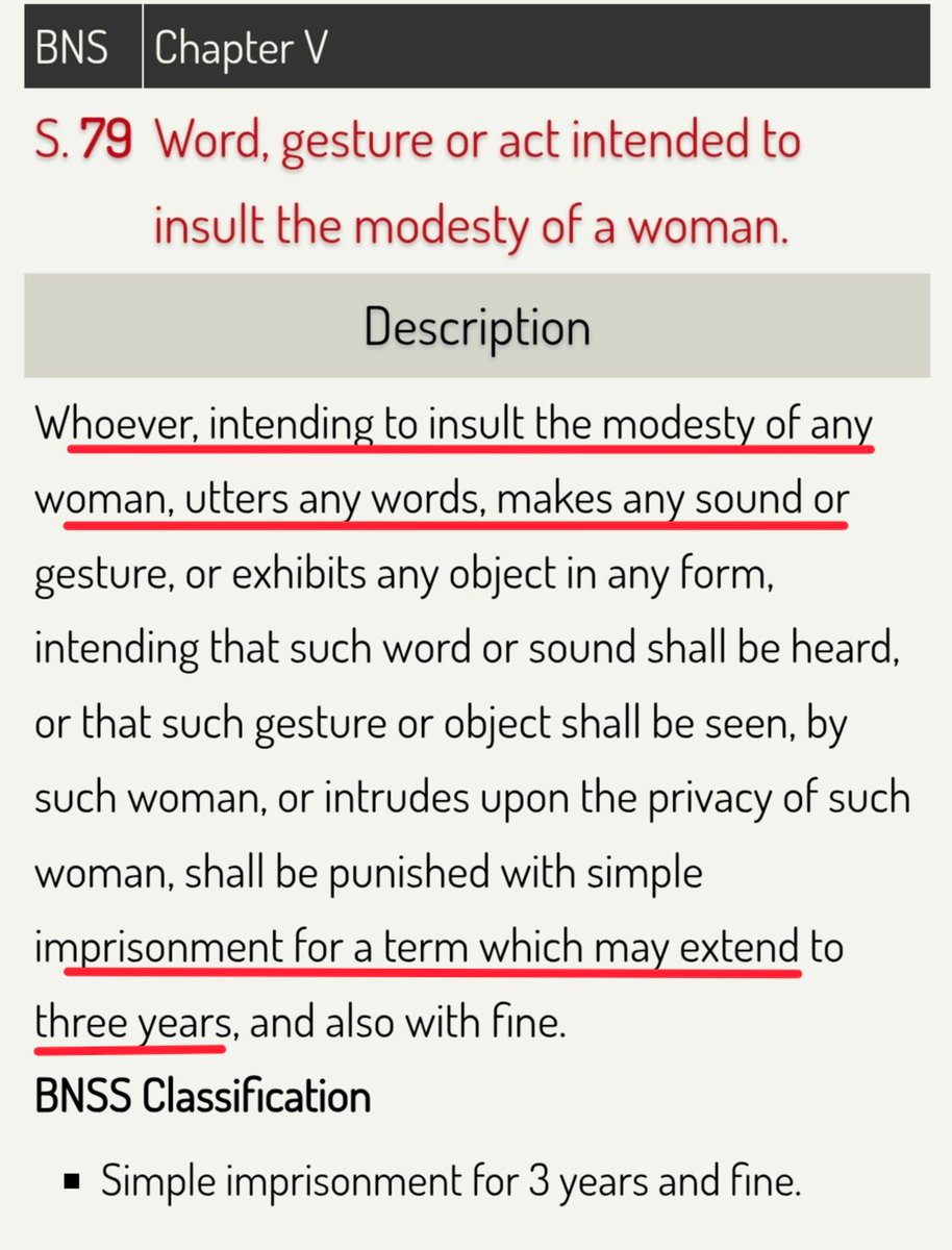 Smash_Gynocracy's tweet photo. Compare BNS 79 vs BNS 118. 

Apparently, stabbing someone with a dangerous weapon carries the same punishment as calling a woman "a slut". 🤷🏼

Insane level of law-making made possible only by Indian Chut-worshippers.

Indian men need civil disobedience movement. ✊🏼 https://t.co/FoNUhvTX2I