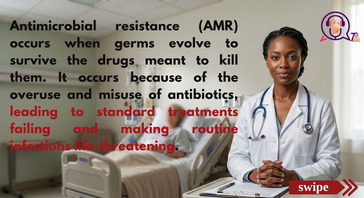 talkaboutbugs's tweet photo. When standard treatments fail, patients face prolonged suffering, toxic alternative drugs, and deep emotional isolation. In 2021 alone, ~1.14M deaths were directly attributable to drug-resistant infections.

We must act against AMR. 🧵

#AMR #PatientVoice #PublicHealth https://t.co/KX6c5k6fBt