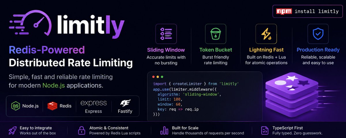 adasarpan's tweet photo. I have a created a distributed rate limiting service. 

you can use redis for that 

https://t.co/MLqZNnoUDN https://t.co/VGnZDYyiwJ