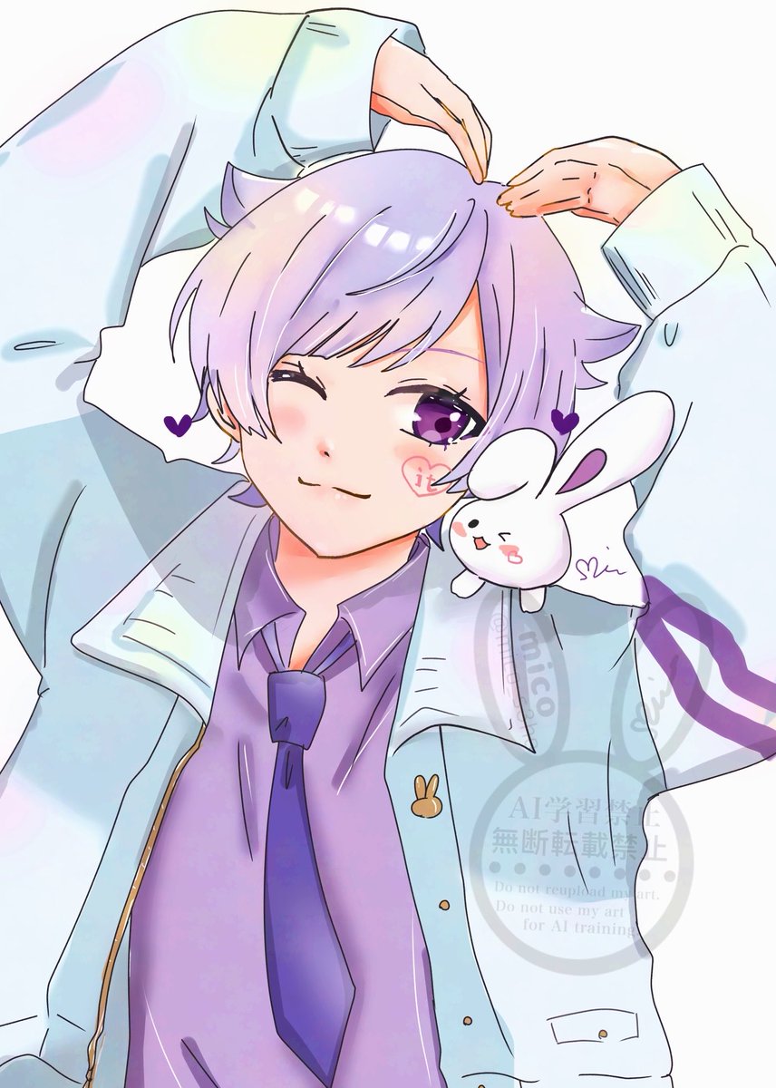 mico_s3ho's tweet photo. 守護いスキっ！
かわいい初兎くんを描かずにはいられない🐇✨️

 #いれいすあーと
 #みにうさー https://t.co/BjcThIKxJX