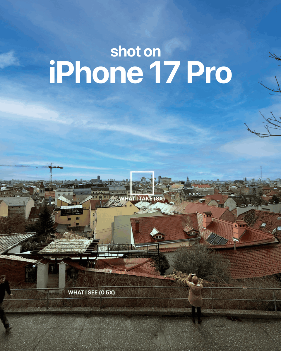 StoreZagreb's tweet photo. Pogodi lokaciju 👀

Koliko dobro poznaješ Zagreb?
iPhone 17 Pro zoom.

#storepremium #applepremiumreseller #zagreb https://t.co/q2VRWihqO2