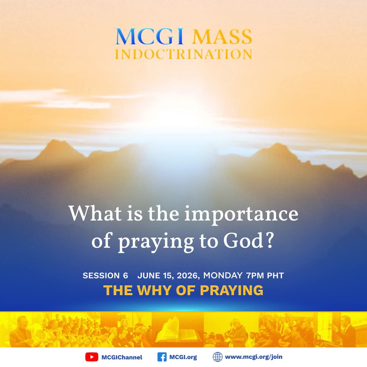 raydensagirbac's tweet photo. #ProudMCGI
#PureDoctrinesOfChrist
#MCGIMassIndoctrination
#GlobalPrayerForHumanity
DAY 6: THE WHY OF PRAYING
"Confess...and pray for one another, that you may be healed. The effective, fervent prayer of a righteous man avails much." - JAMES 5:16
TO GOD BE THE GLORY! ππβ€οΈ https://t.co/Qonhz8TOsQ